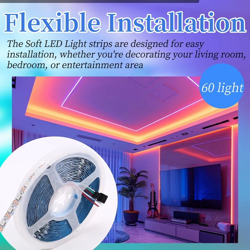 LED Magic Light With Full Color Color Soft LED Light Atmosphere Decorative Light 60 Light