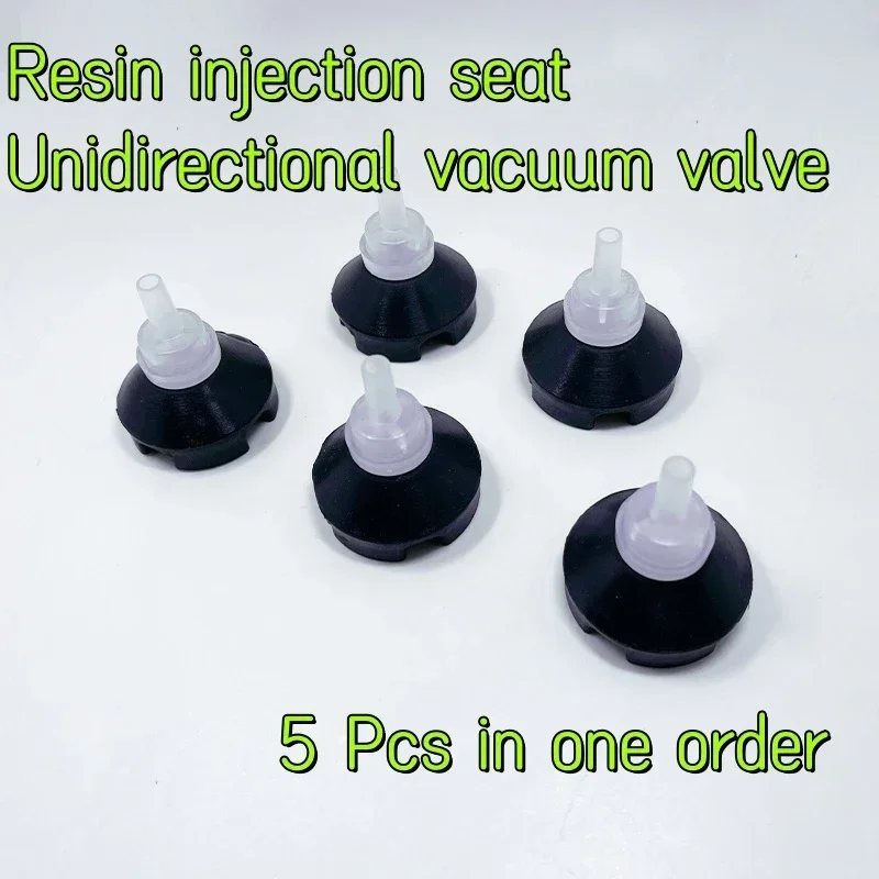 

5Pcs Glue injection base,equipped with one-way vacuum valve, vacuum valve including adapter for carbon fiber resin filling