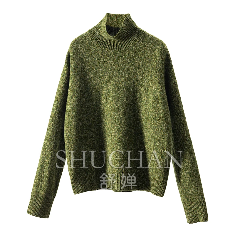 

Fancy Yarn Warm100 Wool Turtleneck Long-sleeved Sweater Women Blusa Inverno Feminina Sweater Mujer Pullover Long Sleeve Top