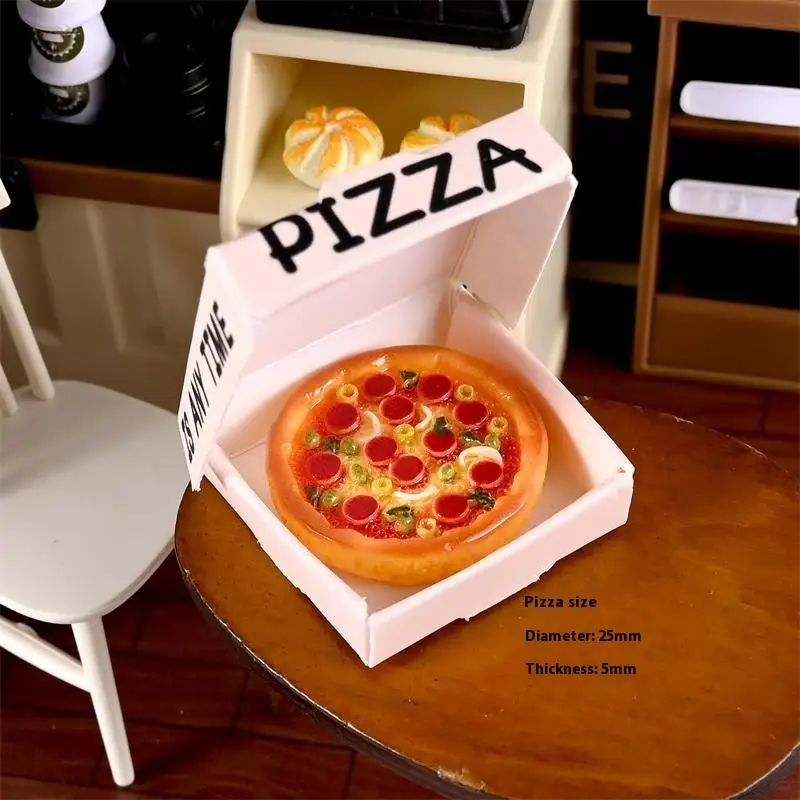 Jouets alimentaires de cuisine miniatures mignons, modèle de Pizza simulée, décoration de maison de poupée/Micro paysage, jouet et cadeau pour enfants, 10 pièces