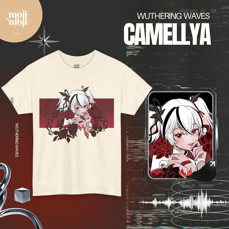 CAMELLYA Shirt Wuthering Waves  Merch Wuwa Tshirt Gifts for Gamers Fan Art Wuwa Merch Fan