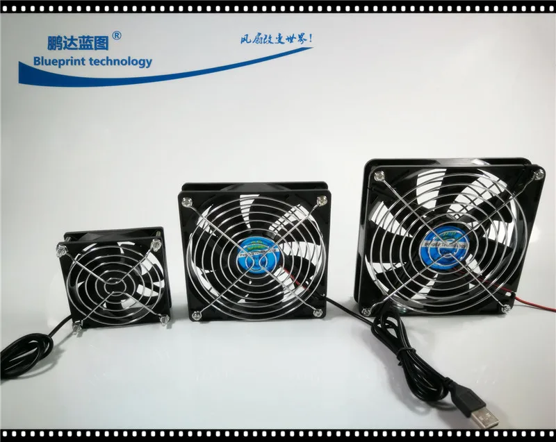 Imagem -02 - Ventilador de Refrigeração Usb para Roteador Set-top Box Chassi Novo Mudo 5v 12cm 12025