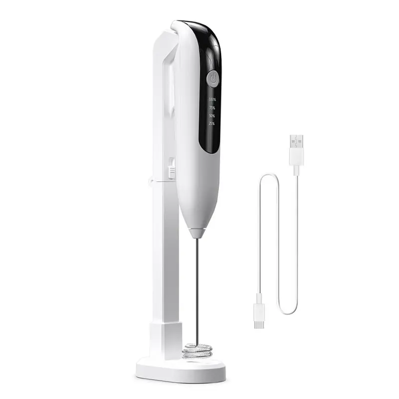 

Электрический вспениватель молока A76G, портативный, перезаряжаемый, с LED-дисплеем, миксер для пены для молока, кофе, латте