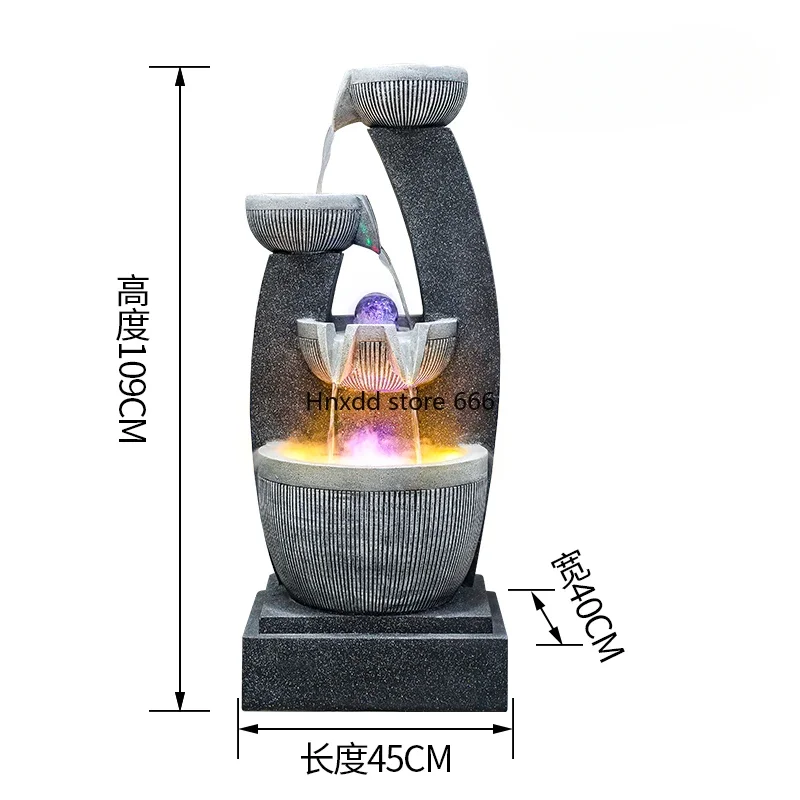 European-style running water fountain home living room indoor humidifier floor ornament