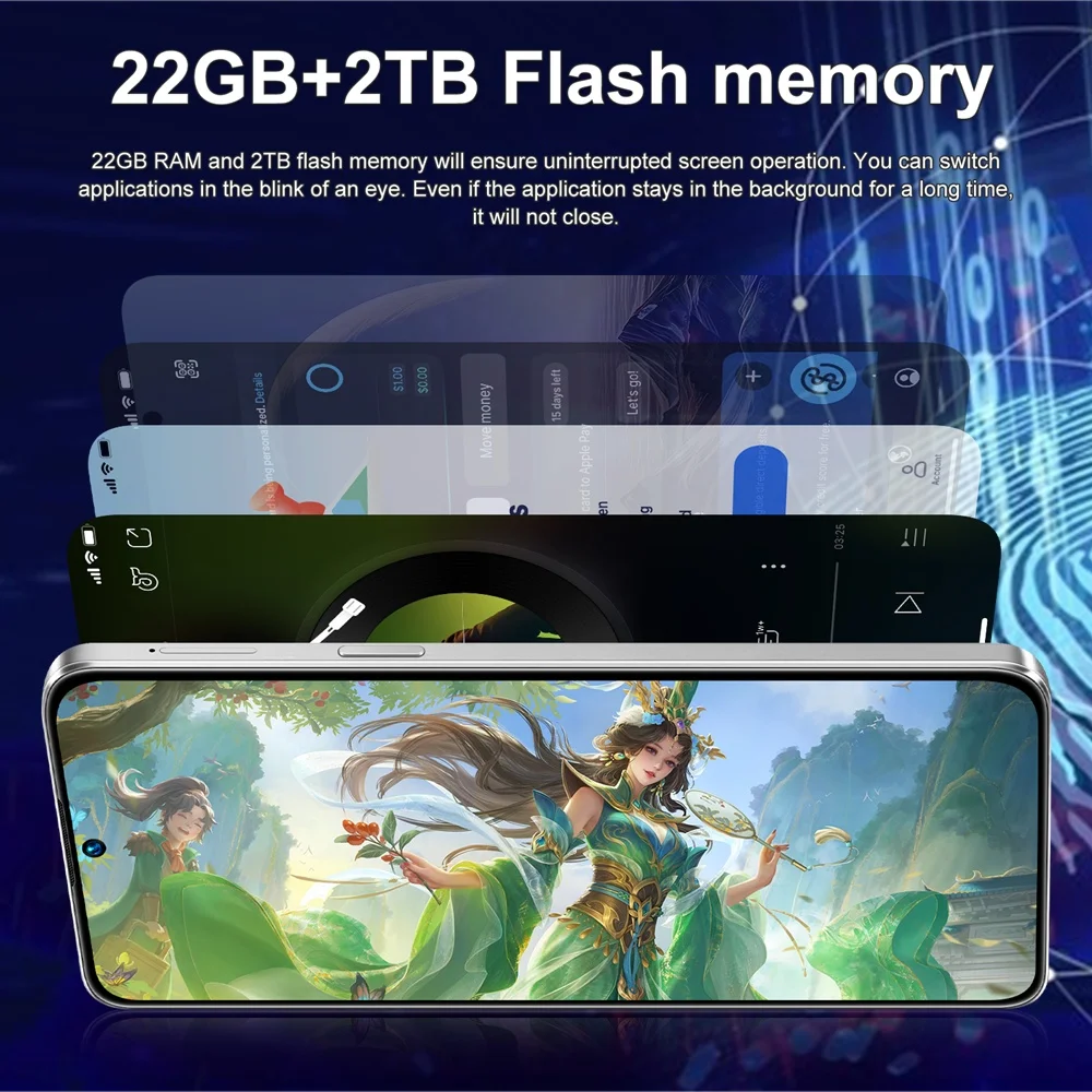 K-Touch Mobile Phones Note 17 Pro Android 15 Smartphone 7.3 Inch 5G Dual Sim Cell phone 16 + 48MP 22GB + 2TB 7800mAh Power Battery Face Unlock WiFi Cellphones For Men Women