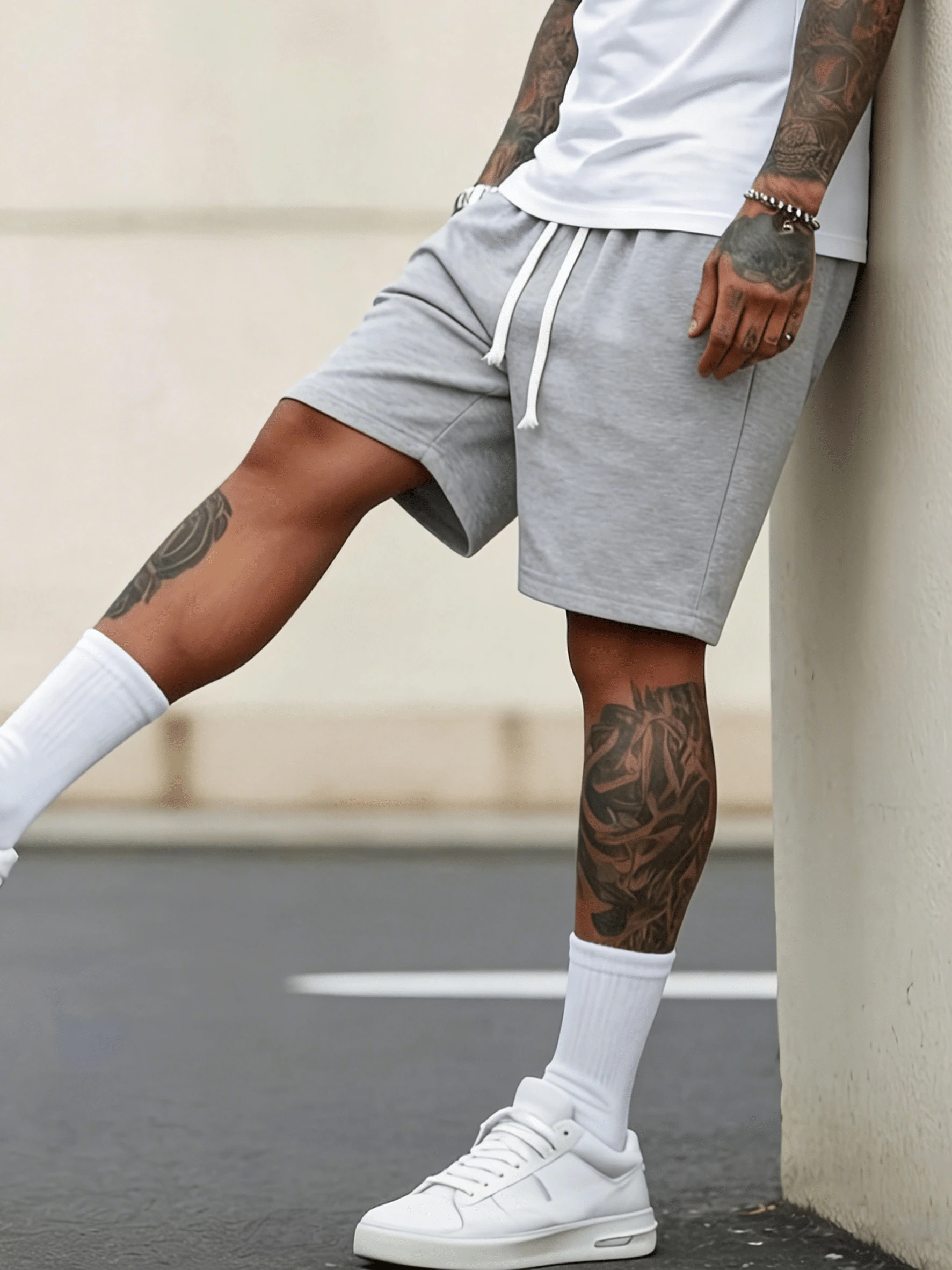 Men'S Summer Shorts, Casual Sports 5-Inch Length Pants, Campus Skateboarding Trendy Outfit, Suitable for Outdoor Activities