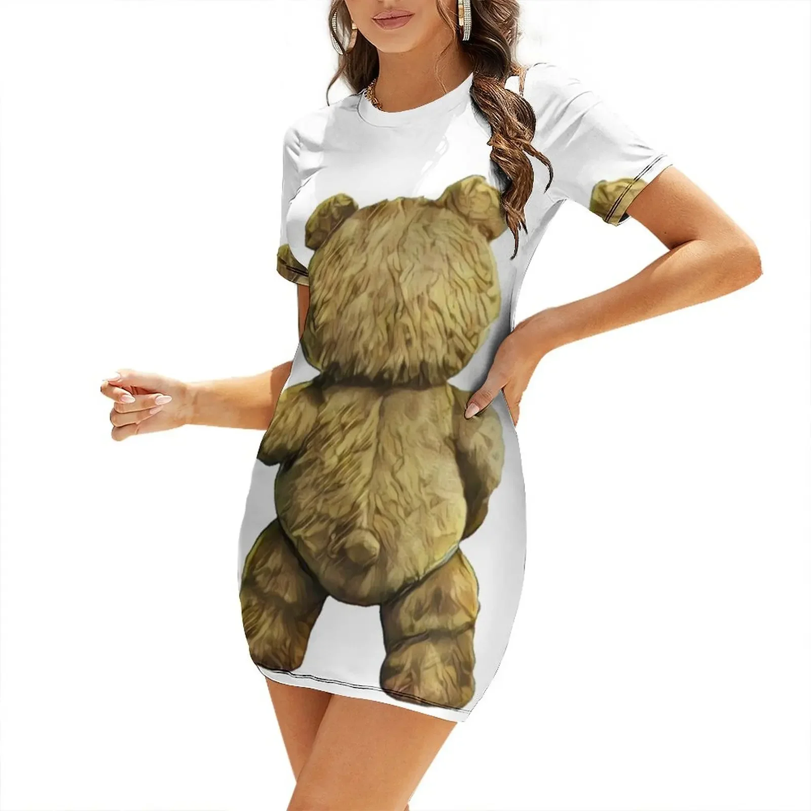 

Ted - have a drink and have fun! Short-Sleeved Dress elegant dress Dress vintage women's evening dresses 2025