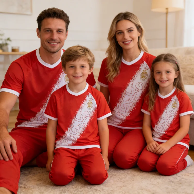 

Футбольная футболка для дома 2026 Morocco Botola Pro Wydad Athletic, быстросохнущая, осенняя, спортивная, мужская, женская, семейная, детская, Y2K