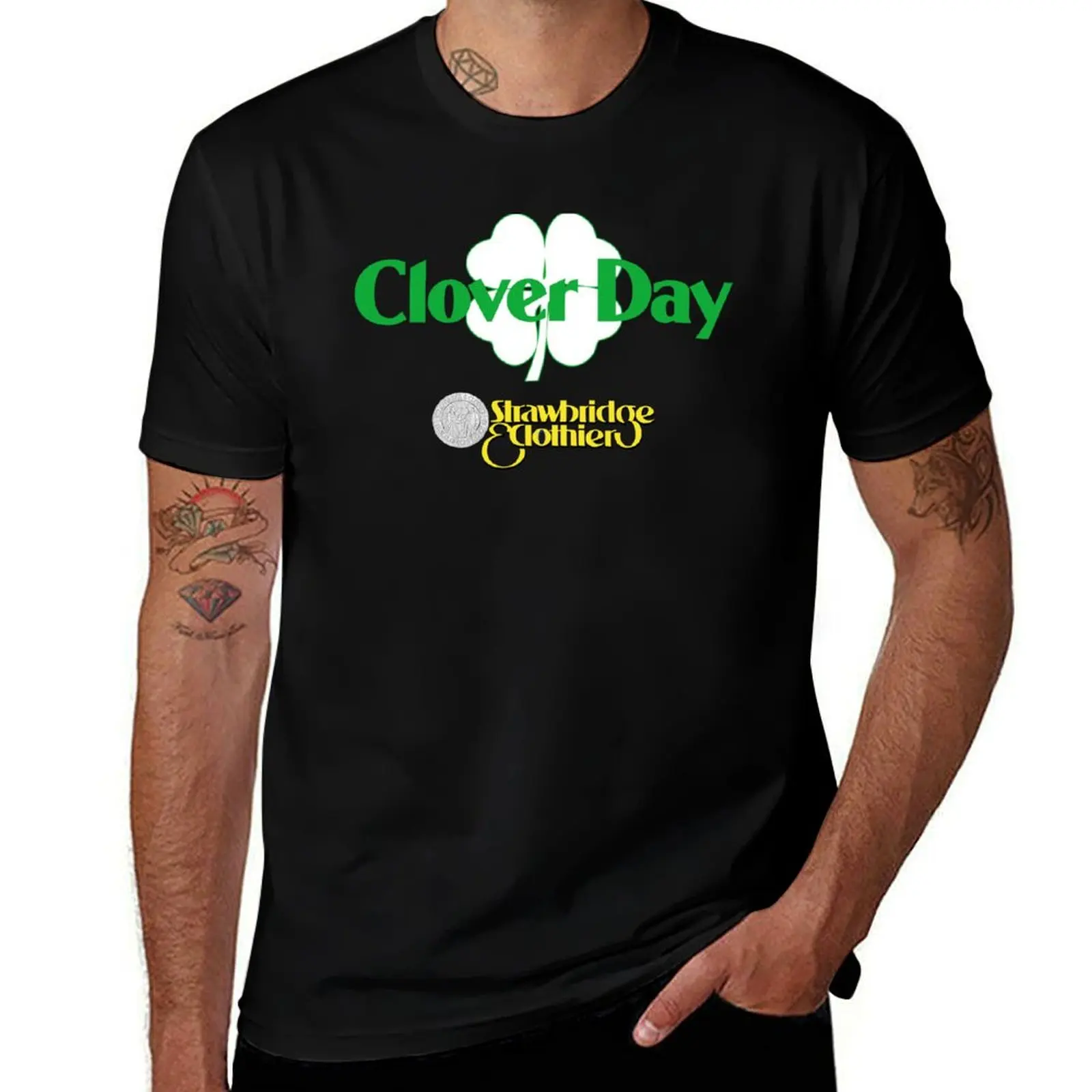 Strawbridge & Clothier Clover Day T-Shirt cute tops custom t-shirts luxury clothing labubu plain white t shirts men