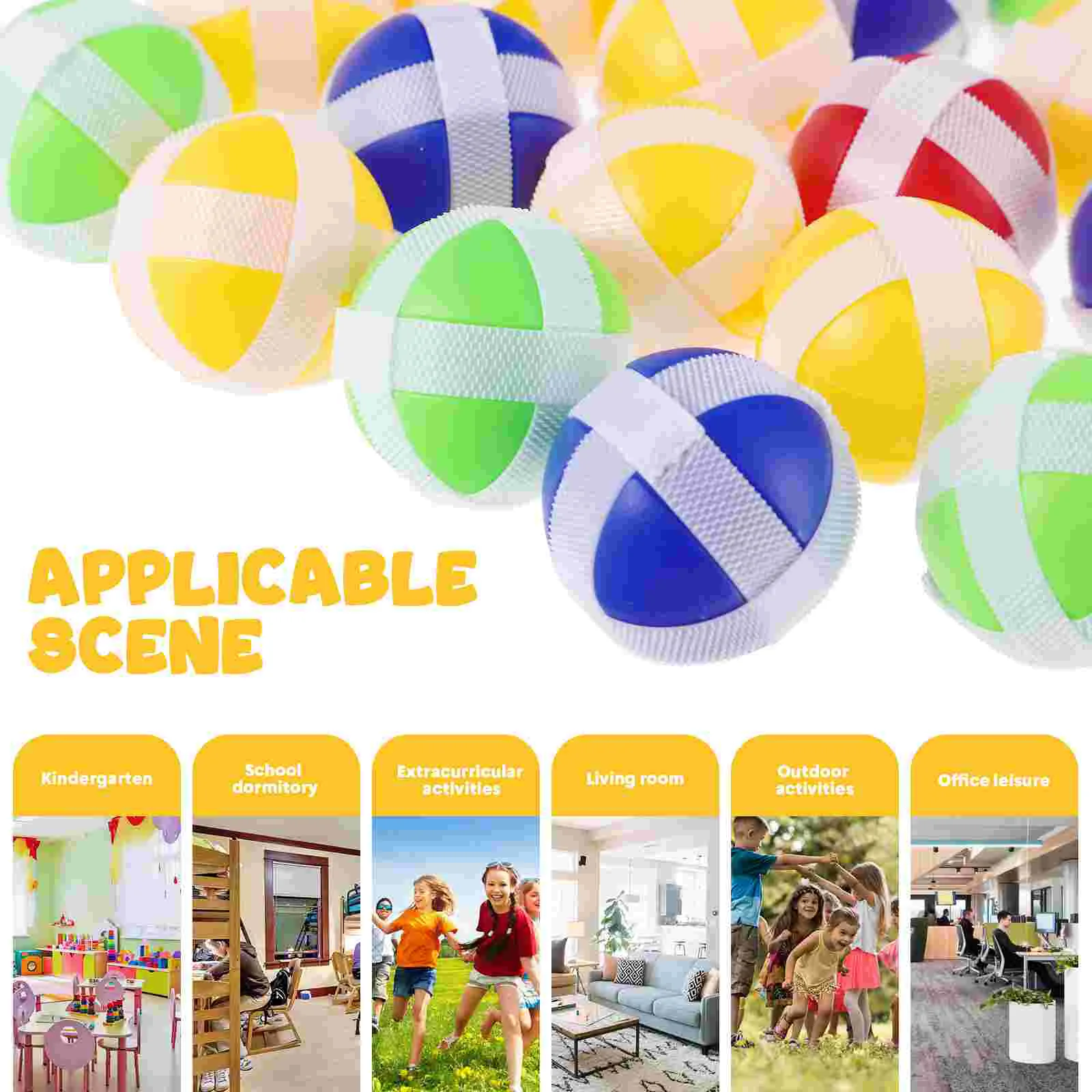 25 Pcs Sticky Ball Toy Toys Balls Hook and Loop Board Game Accessories Plastic Child Fabric