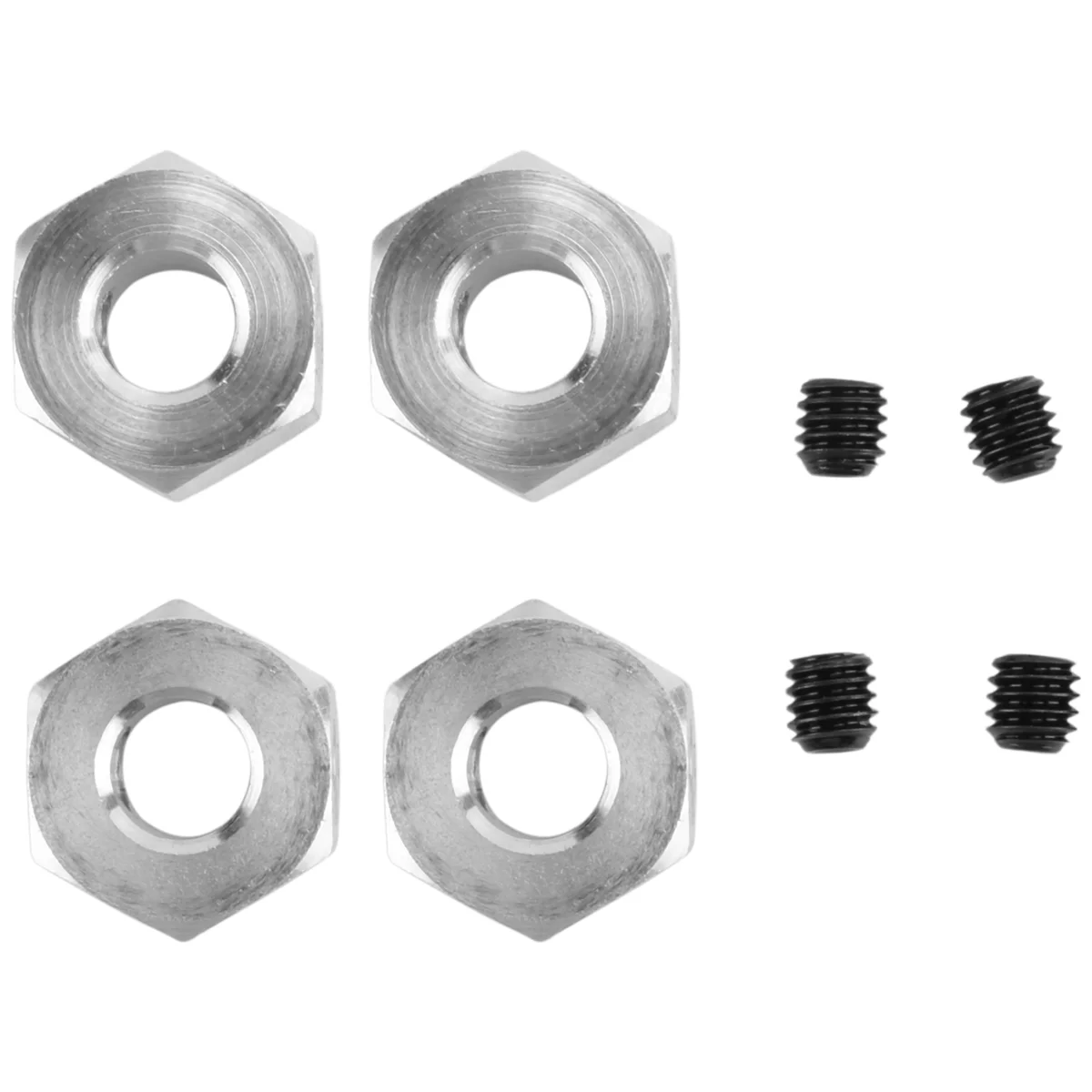 Adaptador hexagonal de cubo de rueda combinador de Metal, piezas de actualización de coche teledirigido, 4 piezas, 5mm a 12mm, para WPL D12 C14 C24 B14 B16 MN D90 D91