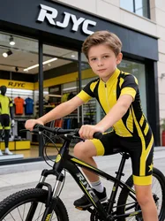 Summer Children's Casual Triathlon Short-Sleeved Shorts One-Piece Suit Cycling Equipment Jumpsuit Quick-drying breathabl
