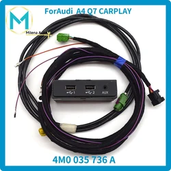 For Audi Q7 2016-2025 Carplay Switch Carplay USB Interface AUX Plug And Wiring Harness 4M0 035 736 4M0035736