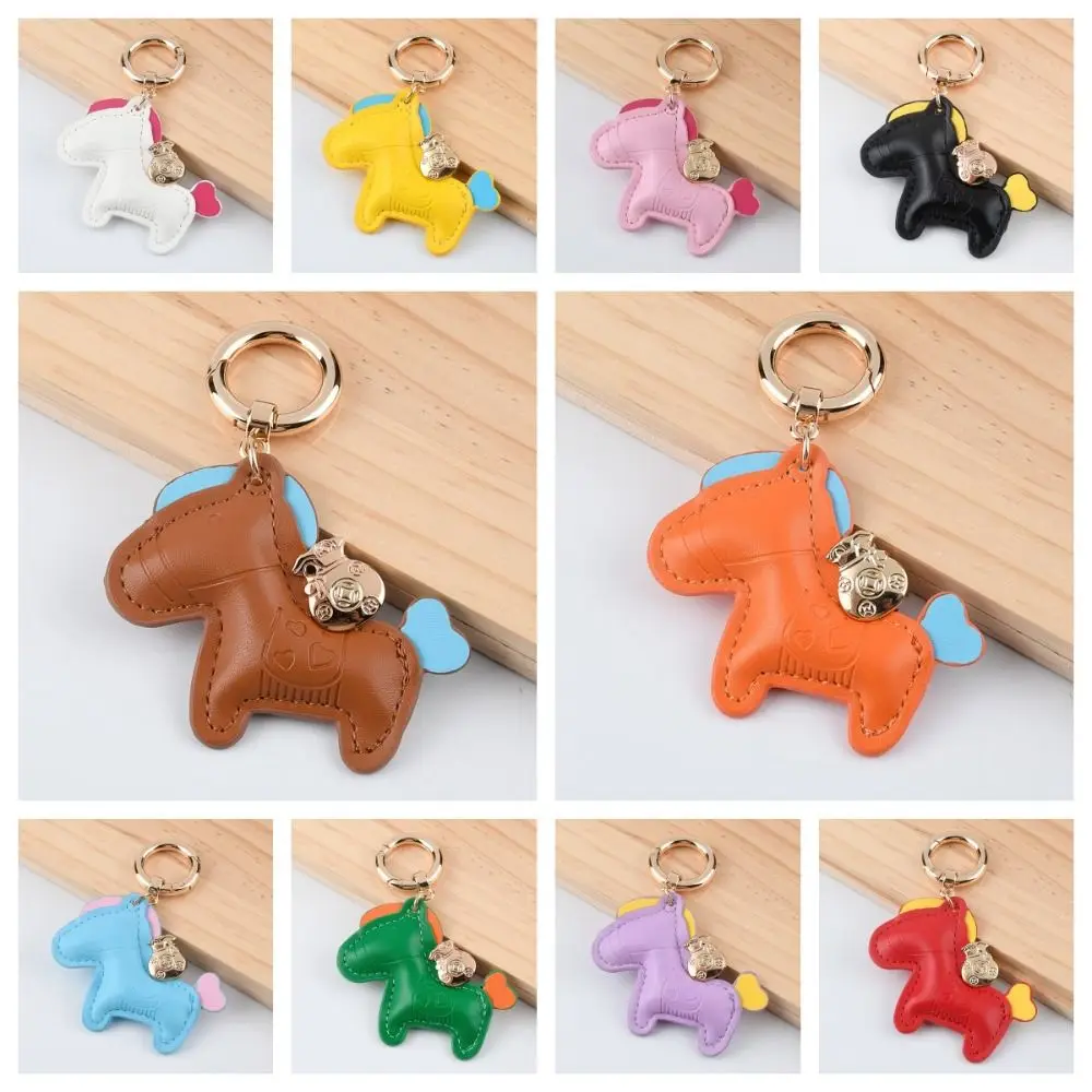 حمل على جيب المال بو الحصان المفاتيح بو الجلود الحيوان بولي Leather شماعات جلدية سيارة كيرينغ حقيبة الموضة قلادة اكسسوارات السيارات