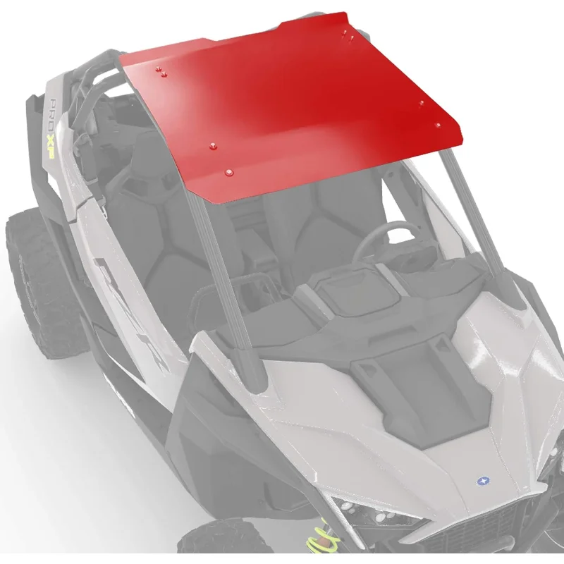 

HeyUTV Pro XP Aluminum Roof Compatible with Polaris RZR PRO XP/RZR Turbo R 2-Seater 2020-2024 Accessories, Red Roof(2 Doors)