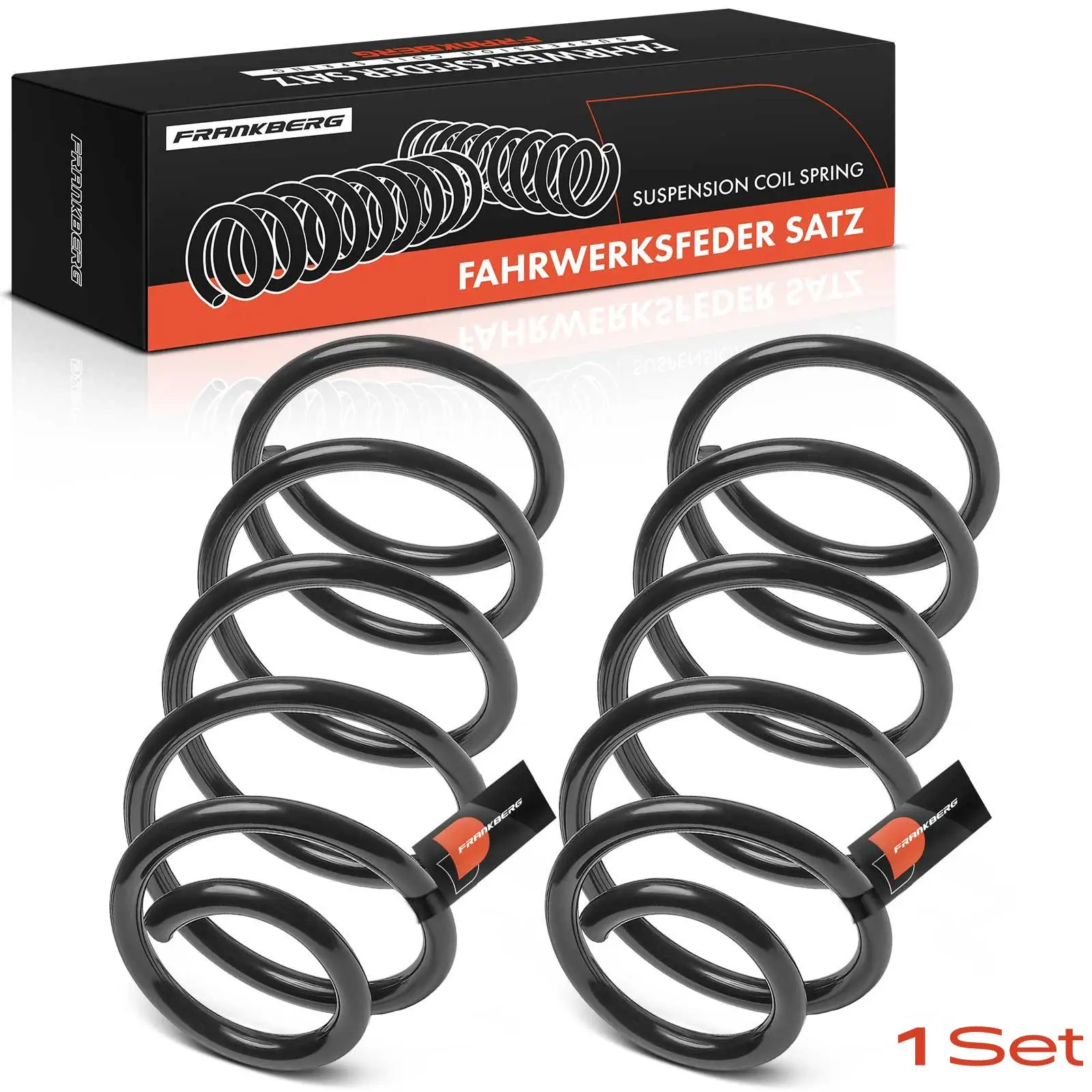 Frankberg 2x Fahrwerksfeder Vorderachse für VW Golf IV 1J1 2.8L 1999-2005 RA3790 4095093 1J0411105CT