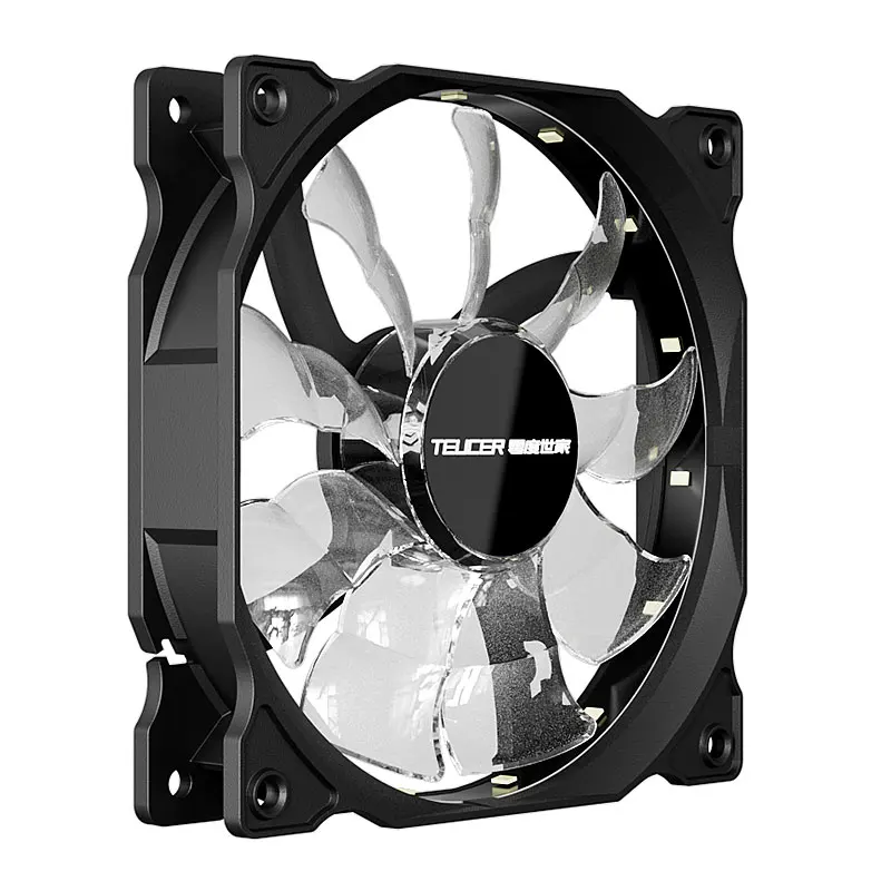 TEUCER B12025 120mm Computer Fan rainbow RGB 4pin High Cooling Performance Gaming PC Fan