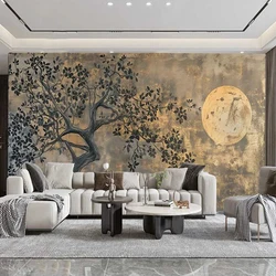 3D Wallpaper Modern Gilding Art Welcomes Visitors Photo Wall Murals Living Room Bedroom Sofa Backdrop Home Decor Papel 3D Mural
