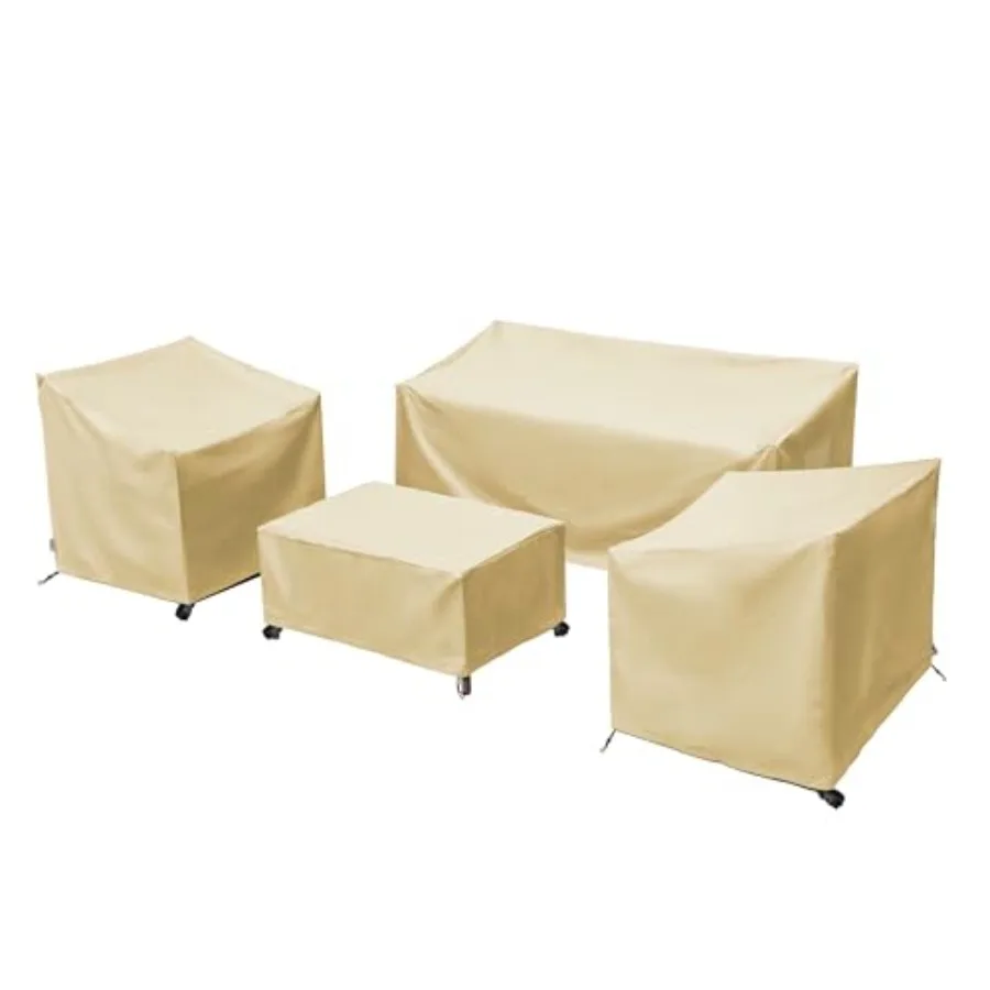 

Чехлы для садовой мебели: водонепроницаемые чехлы для комплекта садовой мебели из 4 предметов, набор чехлов для уличной мебели X