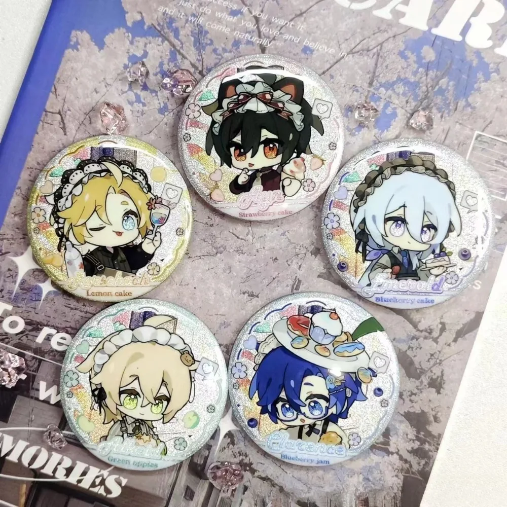 Game Lovebrush Chronicles Anime Badge Character Ayn Rorschach Q Version Double Flash Brooch Pin Exquisite Bag Clothes Decoration