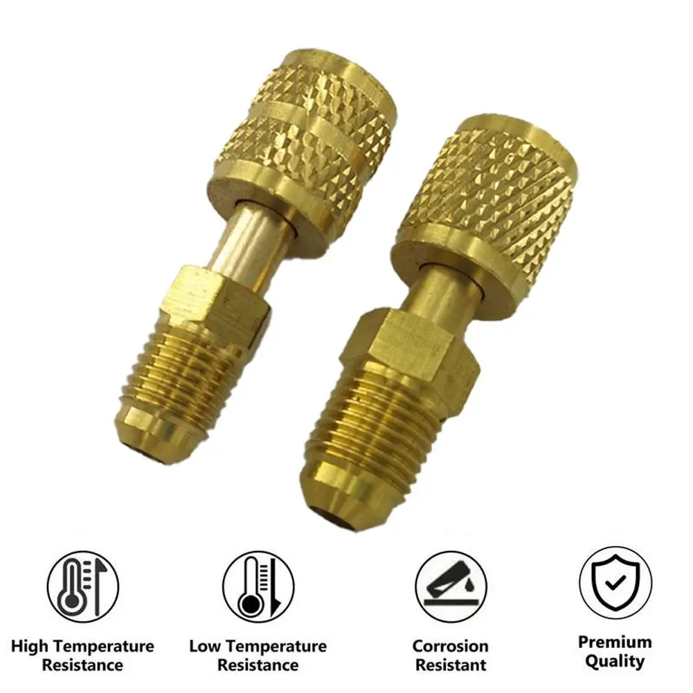 2 قطعة R410a محول التيار المتردد 5/16 "1/4" SAE ذكر أنثى لأداة نظام الصمام SAE خيط خارجي 1/4 "SAE اكسسوارات السيارات