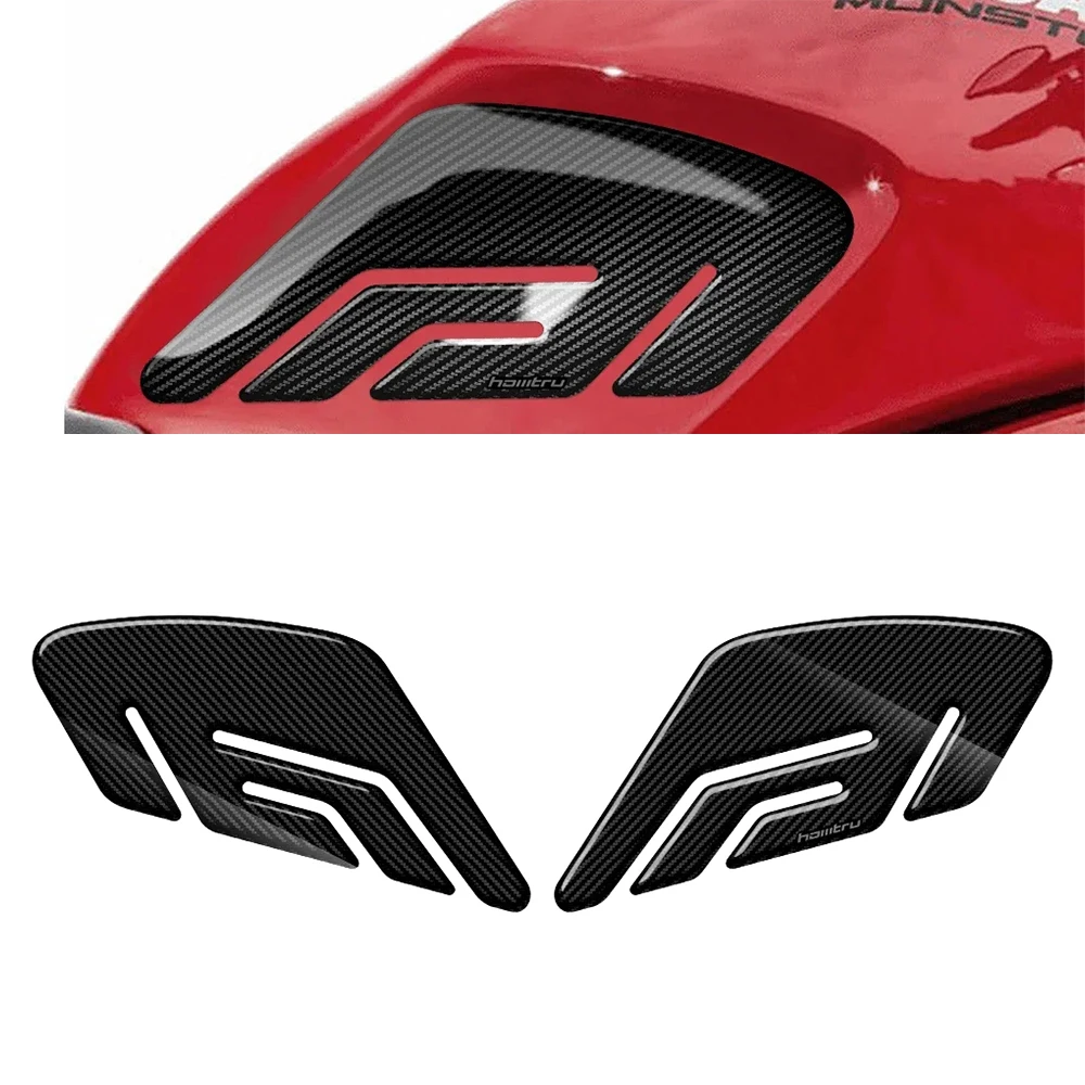 Motorcycle Side Tank Pad Protection Carbon Grip For Ducati Monster 797 821 1200 2017-2019