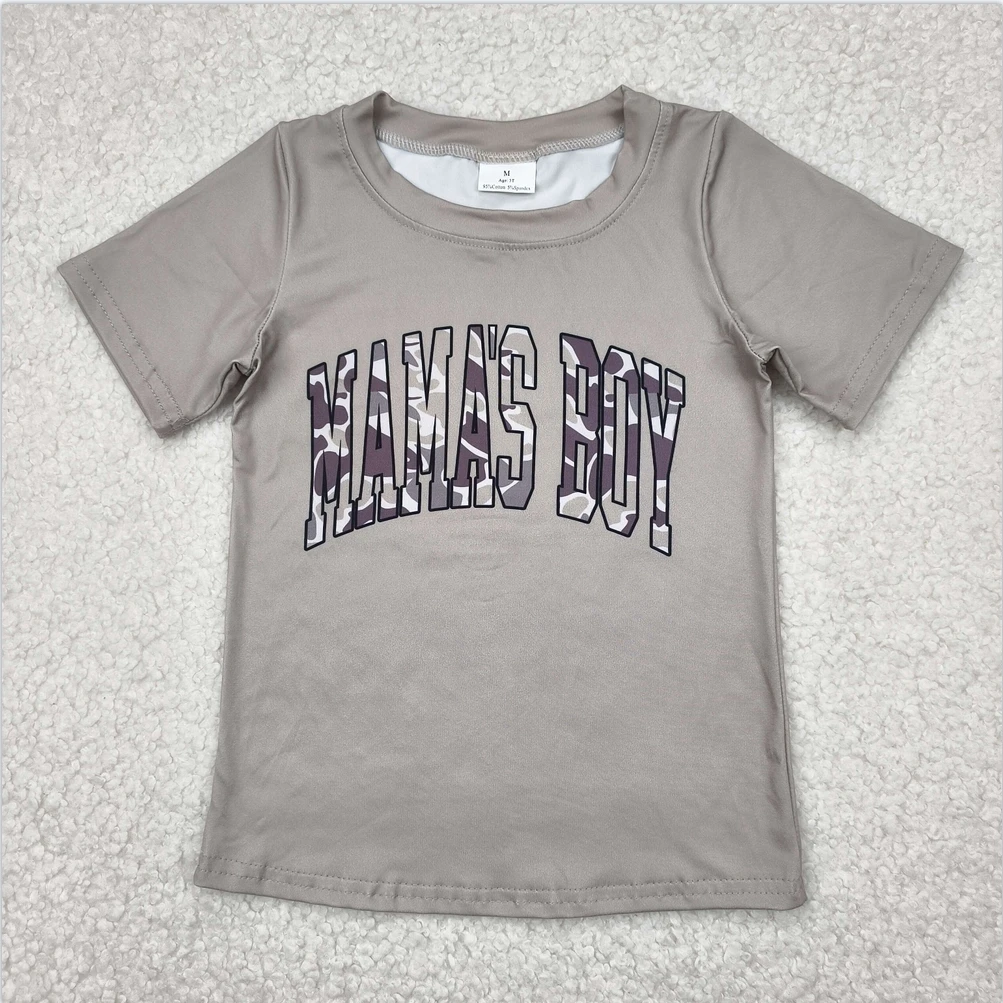 

wholesale mama's boy shirt child boys camo tops child boy boutique clothing kids western design t shirts summer baby boys shirts