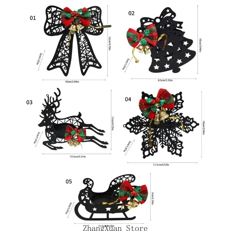Handgefertigte Metall-Kerzenhalter, Weihnachtskerzenhalter, Kerzenhalter, festliche Tischdekoration für die festliche Jahreszeit – Detail 6