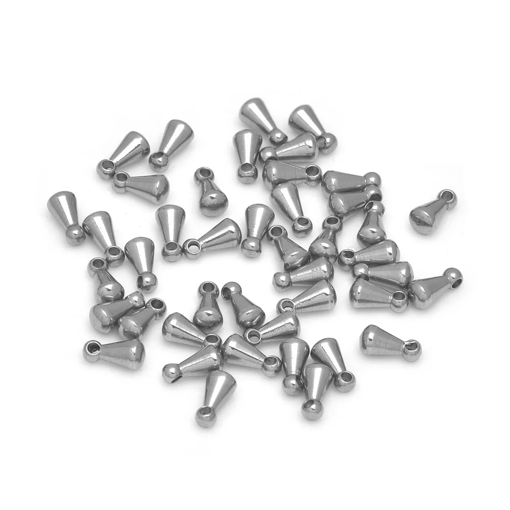 30 Stück 304 Edelstahl-Charms, Kettenverlängerung, Tropfen-Charms für Schmuckherstellung, Bastelzubehör, 6x3mm – Detail 11