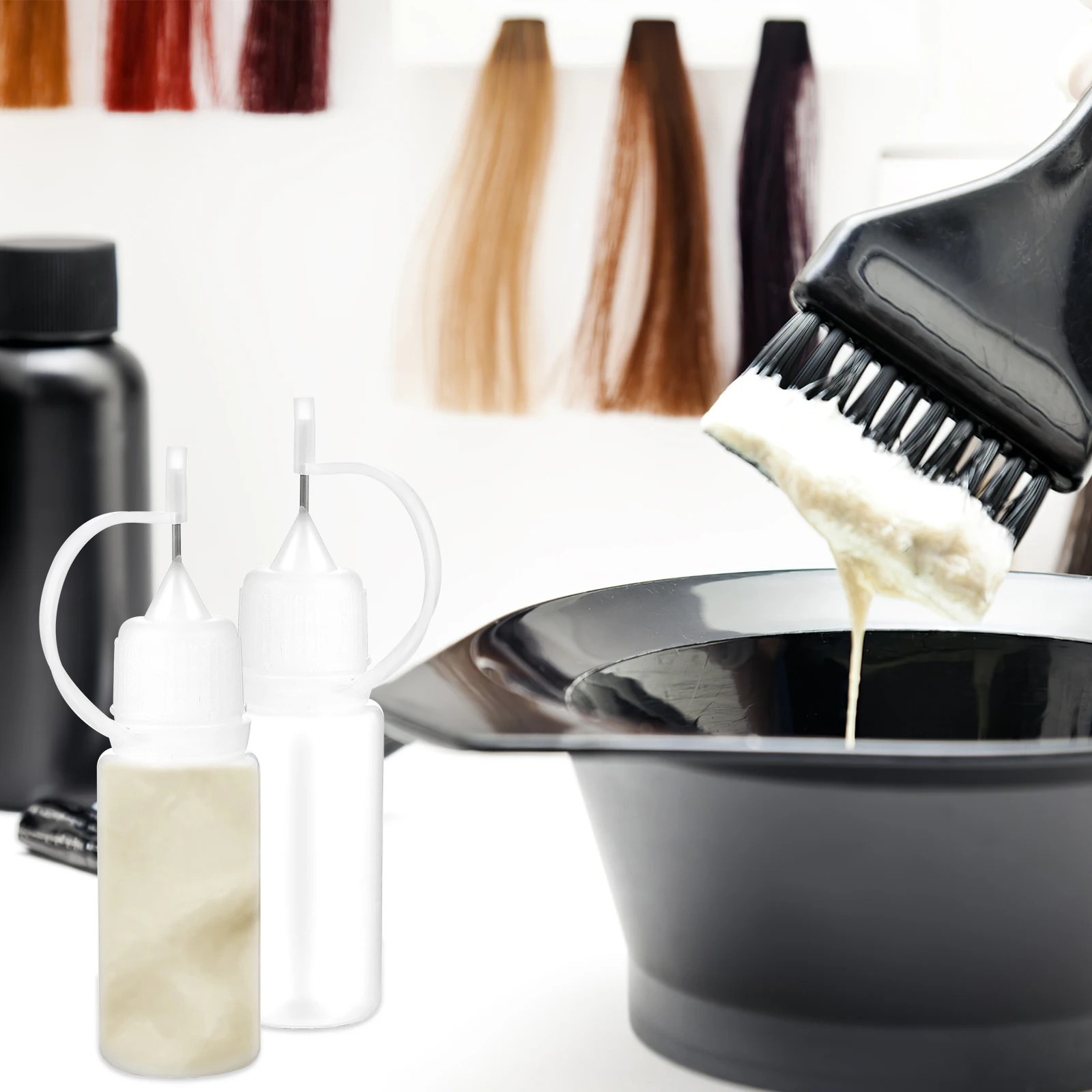 

20 Pcs 10ml Needle Applicator Bottles Flexible PE Plastic Precision Tip Reusable Dispenser Filling Droppers Glue Shaker Quilling