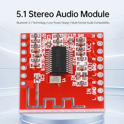 DC3V-5V 5.1 Stereo Audio Module Bluetooth Receiver Module with Audio Signal Function TD5161A Suitable for Bluetooth Headset