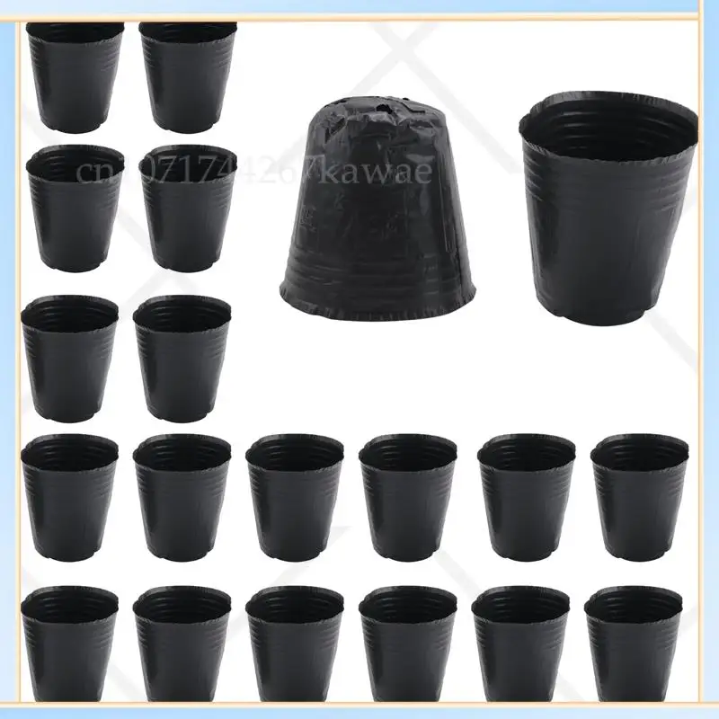 

-A16I 500 шт. детский горшок пластиковый контейнер для размножения растений сумка для выращивания садовых принадлежностей 8 см x 8 см