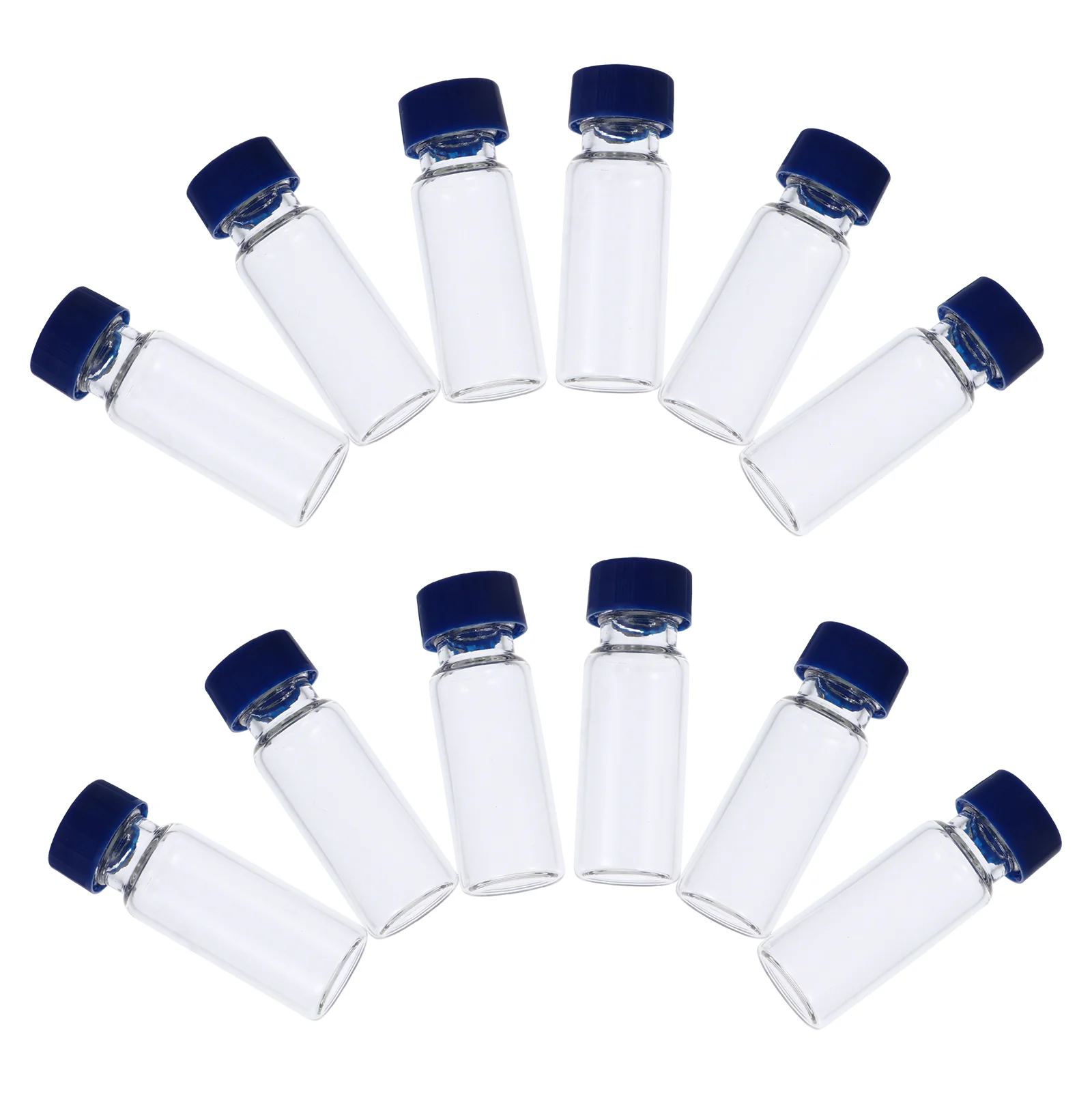 100 Pcs Vial Glass Container Chromatography Bottle Screwcap Sticker Sample for Labs School