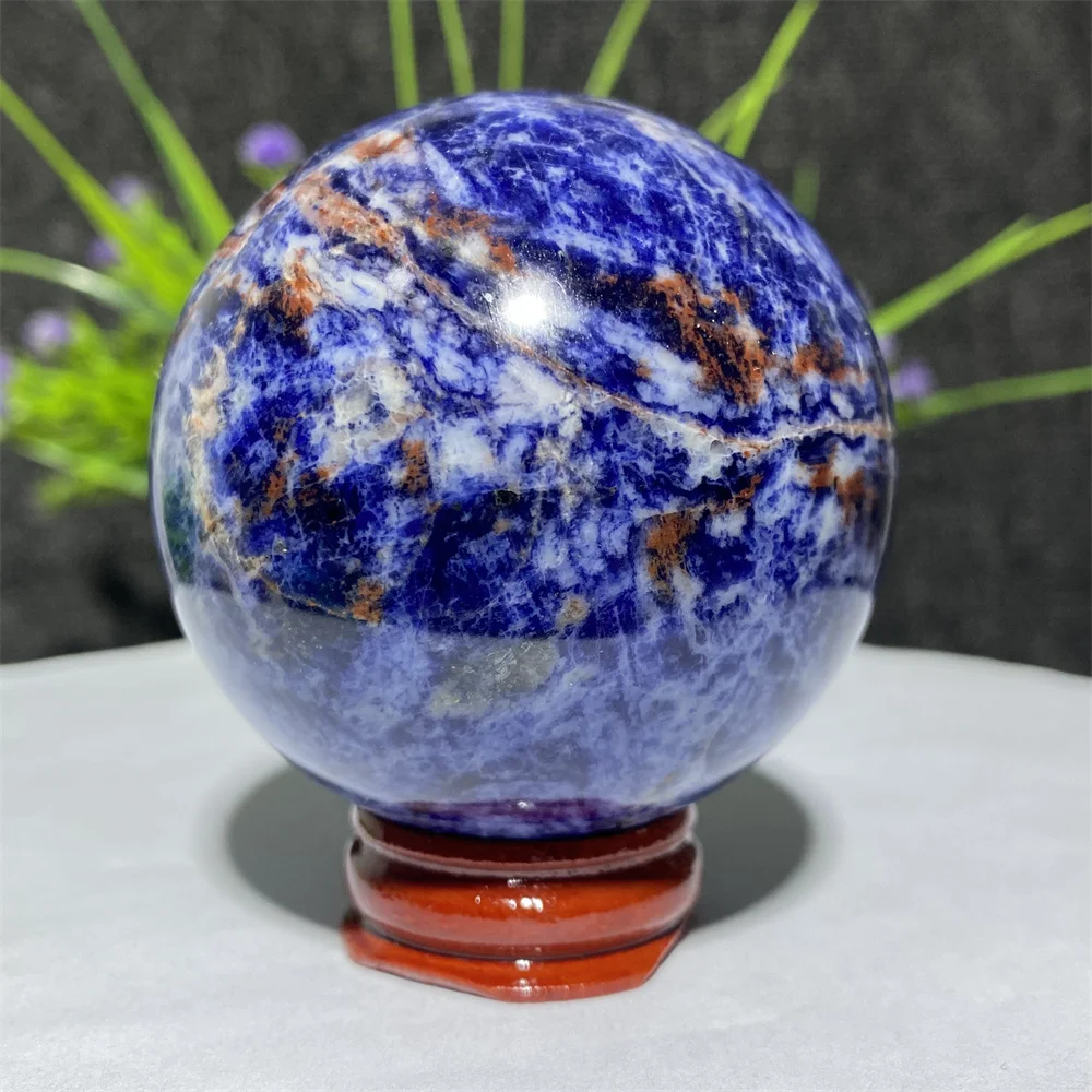 

Natural Blue Sodalite Sphere Quartz Crystal Ball Massaging Meditation Reiki Healing Stone Home Decoration Exquisite Gifts