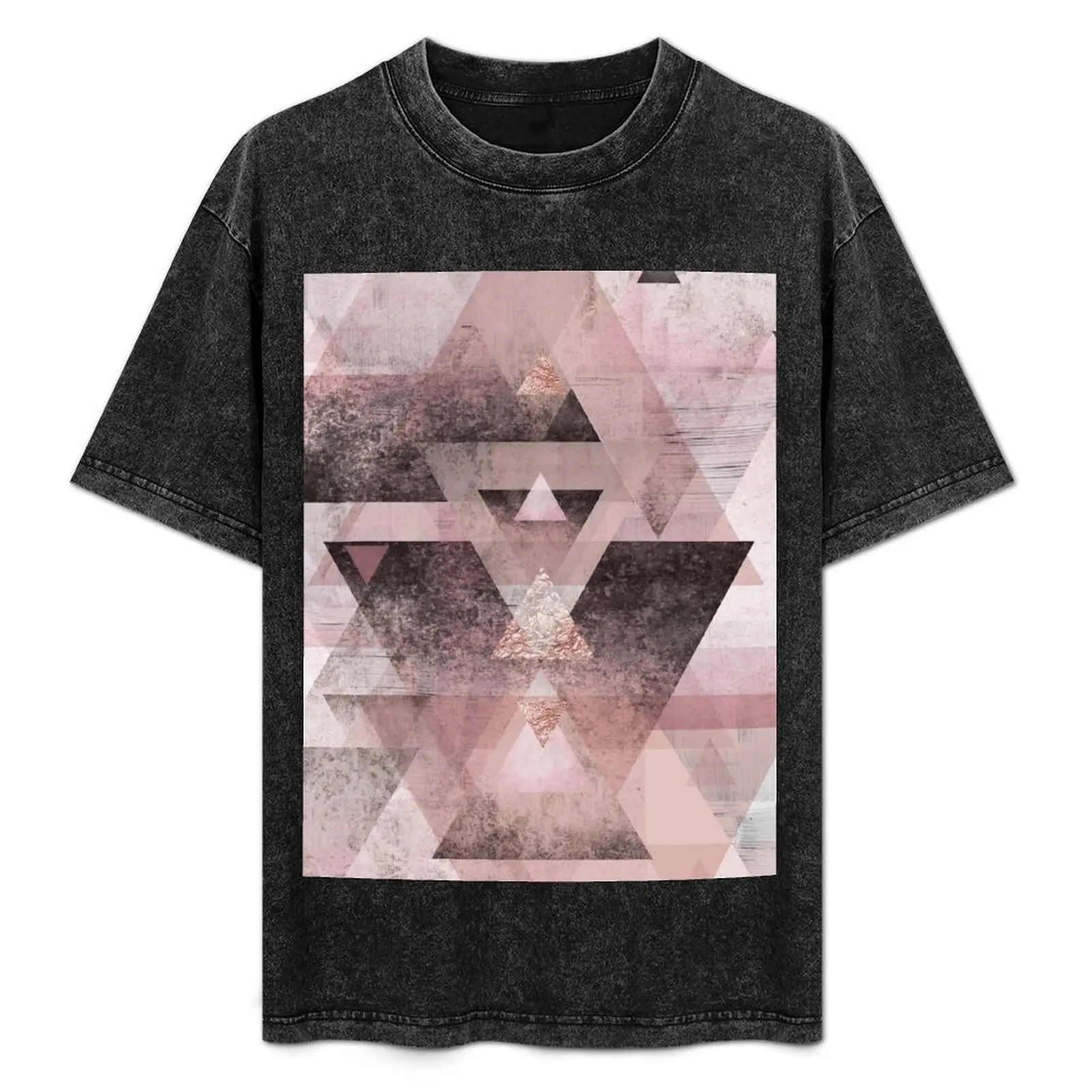 

Pink Geometric T-Shirt Urban Casual Loose Fit Tee