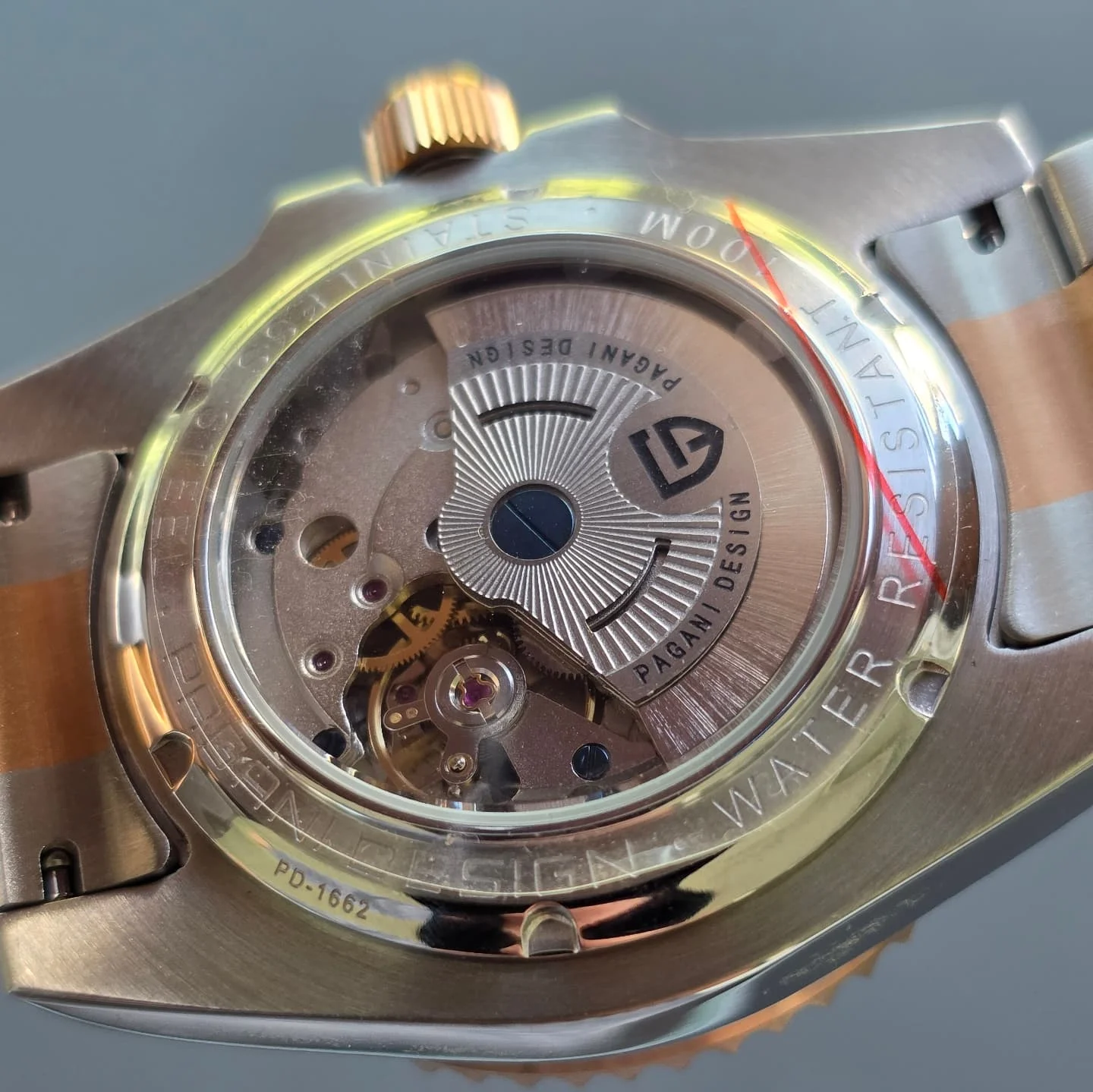 جديد PAGANI DESIGN PD-1662 الفاخرة GMT الرجال الميكانيكية ساعة اليد الياقوت الزجاج الفولاذ المقاوم للصدأ 100 متر مقاوم للماء ساعات أوتوماتيكية #6