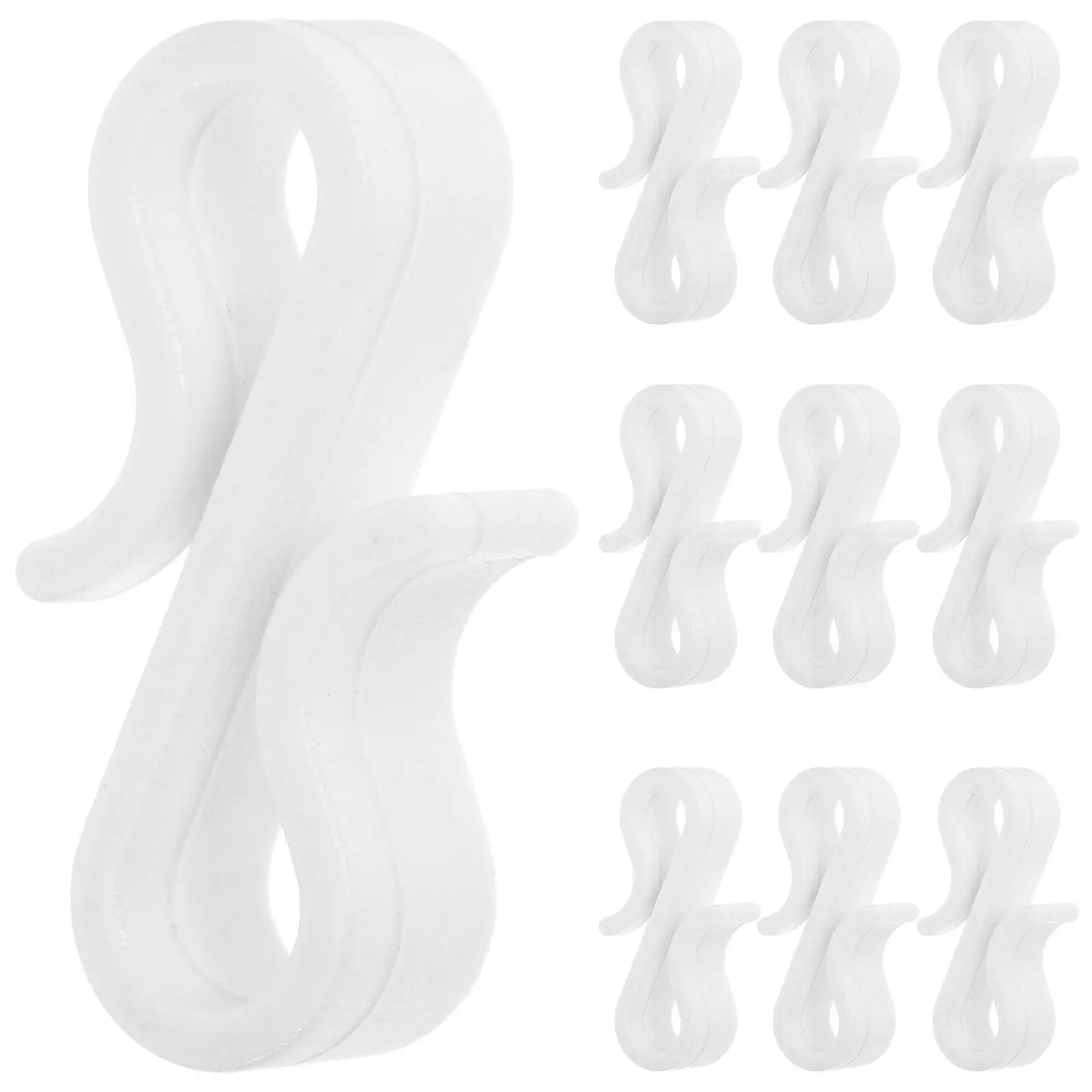 30Pcs Outdoor Gutter Light Clips Plastic Weather Resistant S Hook Design Easy Installation for Christmas Holiday Lights
