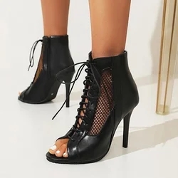 Stilettos sexys para baile de Jazz, botines de gamuza para interiores, personalizables, para baile latino al aire libre, talla grande, novedad de 2023