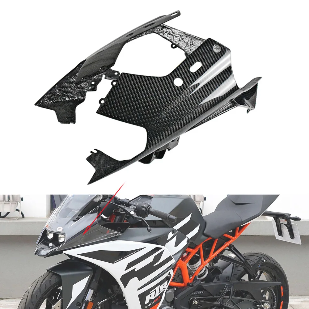 For KTM RC 390 RC390 2018 2019 2020 3K Carbon Fiber Front Fairing Front Headlight Side Panels Motorcycle Accessories Fairings