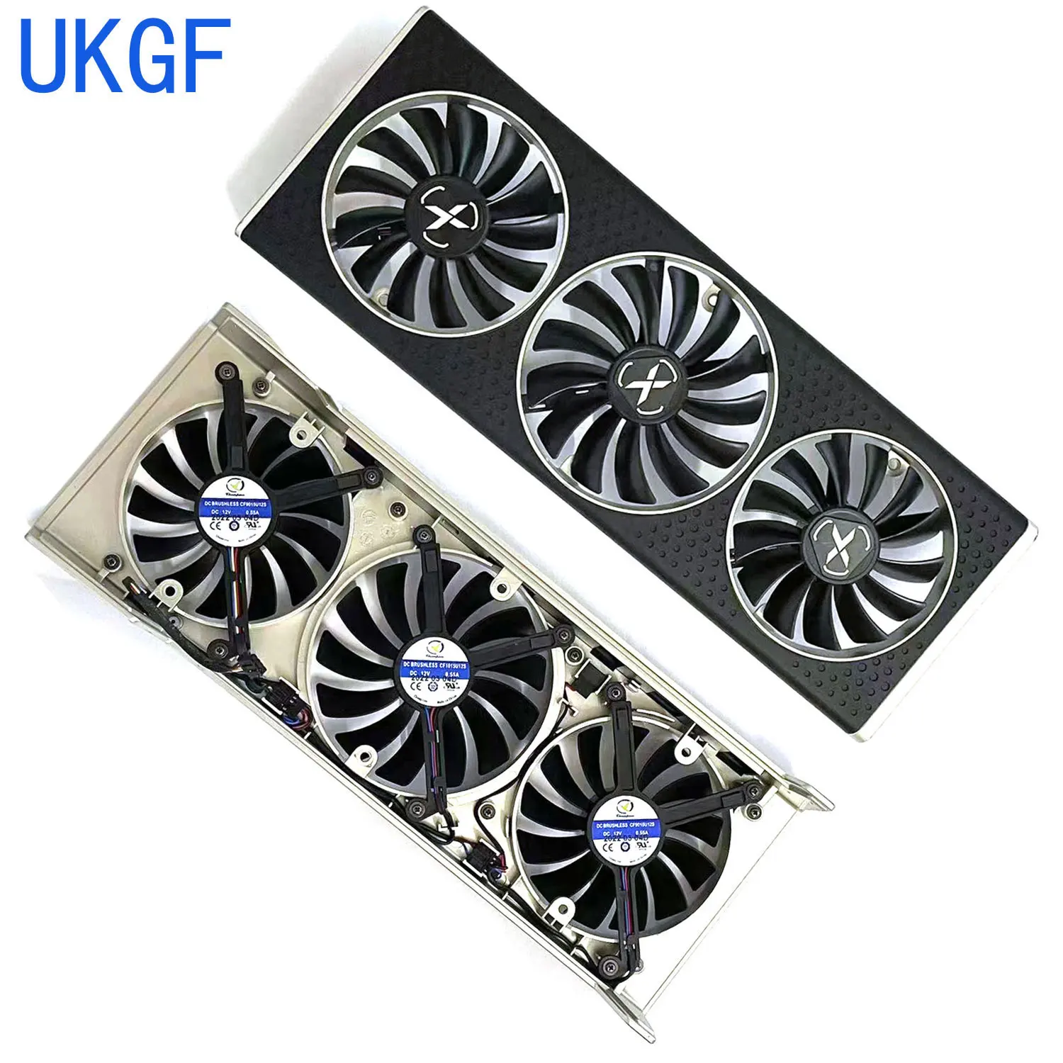 

Original 4PIN RX 6700 XT GPU fancase CF9015U12S CF1015U12S suitable for XFX XFX RX6700 XT 12GB overseas version OC graphics card