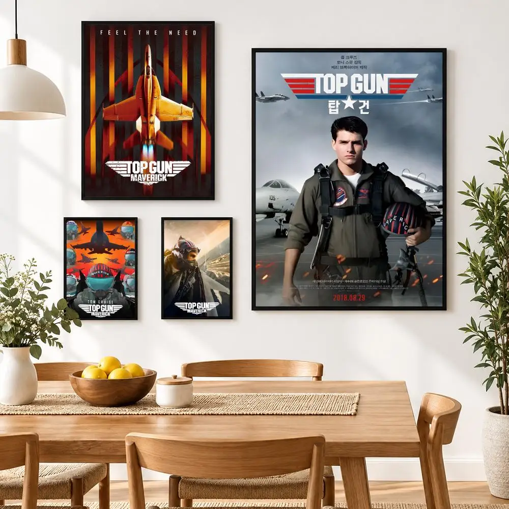 Top Gun Maverick Modern Movie Poster Waterproof HD Modern Peel And Stick Wall Decor Living Room Dorm Garage
