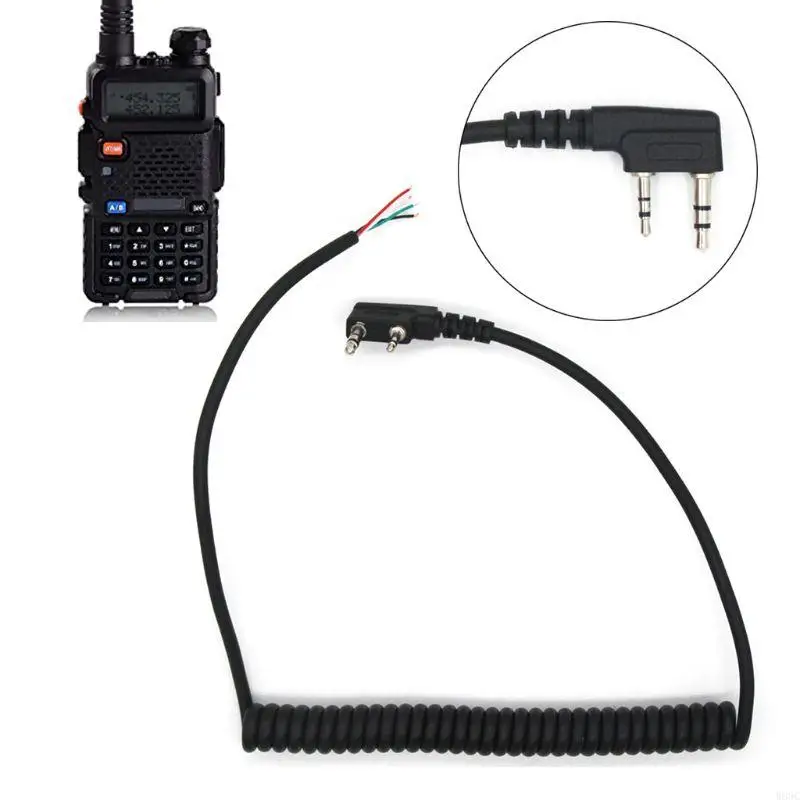 W89C Walkie Talkie Cable para UV5R para TK-240 Linton Hand Mic Tear res RES