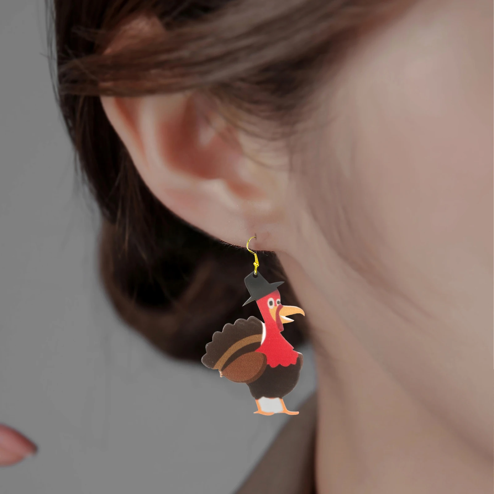 

10 Pcs Thanksgiving Jewelry for Women Dangle Leaf Charms Seasonal Turkey Decor DIY Necklace Craft Resin Earring Bracelet