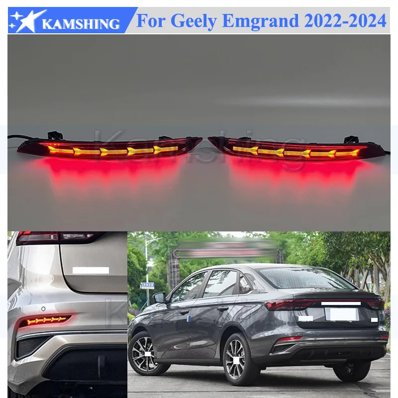 

Kamshing 1 Pair Modify LED Rear Bumper Light Lamp For Geely Emgrand 4th 2022-2024 Rear Bumper Fog Light Fog Lamp Rear Foglight