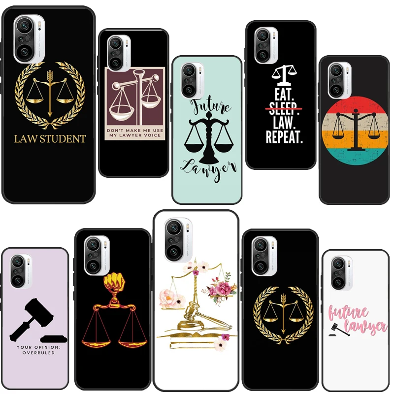 Lawyer Judge Pattern Art Case For Xiaomi 11T 12T Pro 12X 12 13 Lite Cover For POCO X5 X3 X4 F5 Pro F3 F4 GT M5s C40