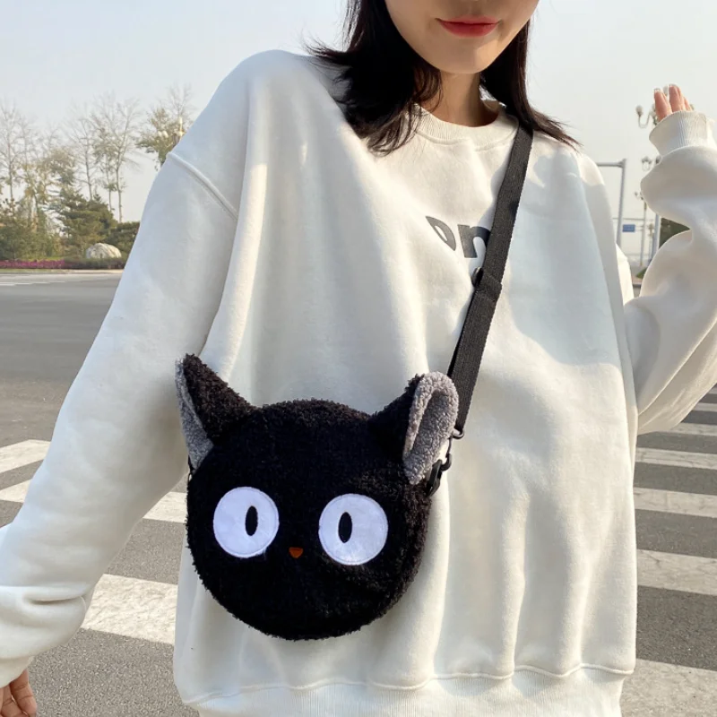 Bolso Kawaii de estilo japonés para mujer, bandolera de felpa con dibujos animados, bandolera pequeña para teléfono y monedero, 2022