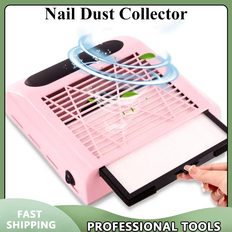 

Strong Power Nail Dust Collector Vacuum Cleaner with Removable Filter Nail Extractor Fan for Nail Art Manicure Machine Tool
