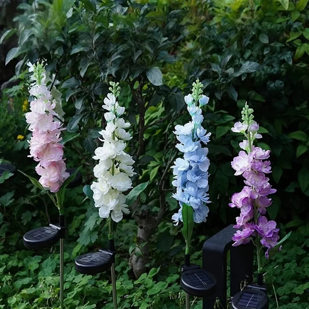 

1pc 1head Solar Powered Hyacinth Lawn Light Waterproof Landscape Lamp for Outdoor Pathway Lawn Gardens Patio Party Yard Decor