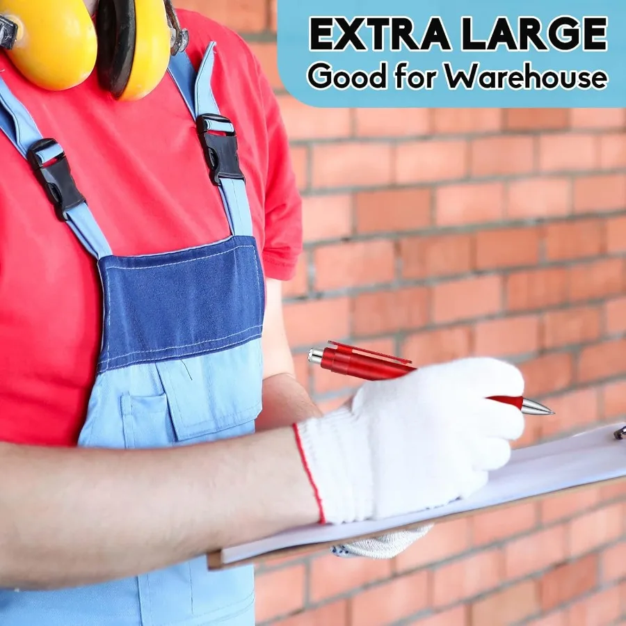 6 قطع من أقلام الدهون الكبيرة سهلة الإمساك بالحجم العملاق أقلام كبيرة الحجم مع عبوات حبر جاف كبير جدًا نقطة كرة سمينة سوداء ريت #2