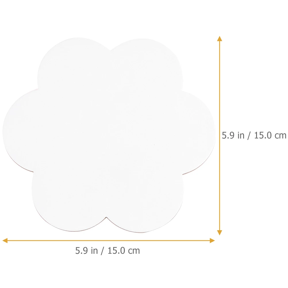 

10 Pcs Cotton Oil Painting Board Canvases for Supplies Wood Boards White Small